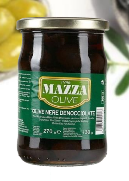 Mazza Black Olives Pitted Ml 300